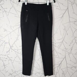 Lisette L Black Stretch Ponte Knit Mid Rise Skinny Pants